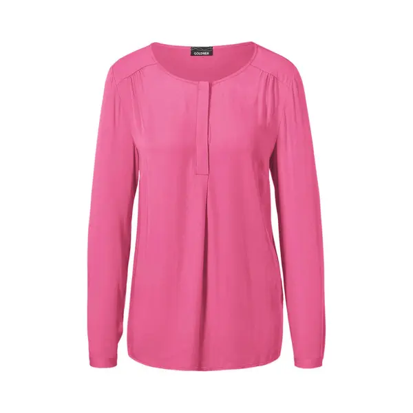 Goldner Blouse Flatteuze Blouse Zonder Sluiting Met Modieuze Kraag thumbnail
