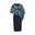 marine / blauw / gebloemd