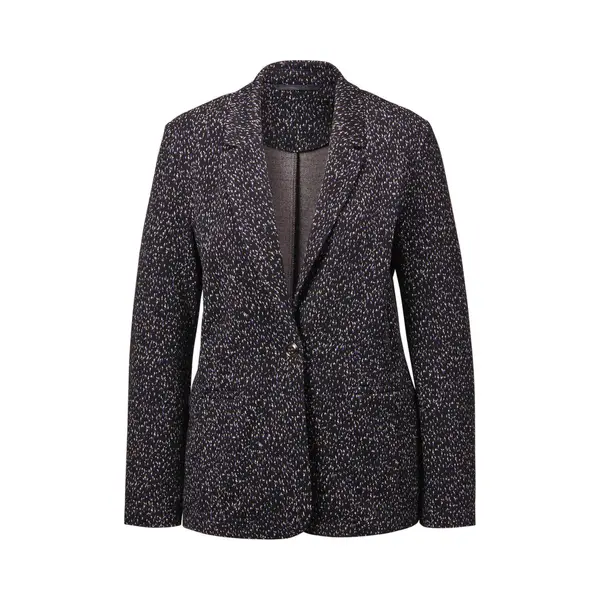 Goldner Blazer Met Veelkleurige All-over Print thumbnail