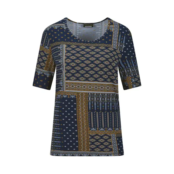Goldner Shirt Jersey Shirt Met Een Stijlvolle Print thumbnail
