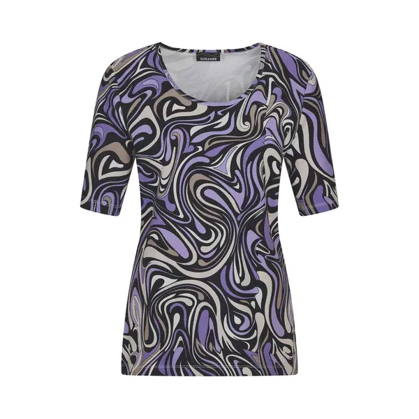Goldner Shirt Grijs / Lila / Zwart thumbnail