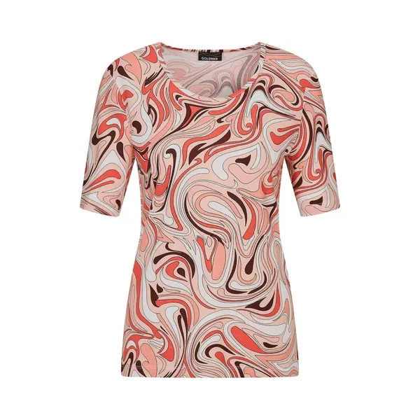Goldner Shirt Gedessineerd Shirt Van Katoenjersey thumbnail
