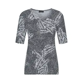 Goldner Shirt Met Bladerprint