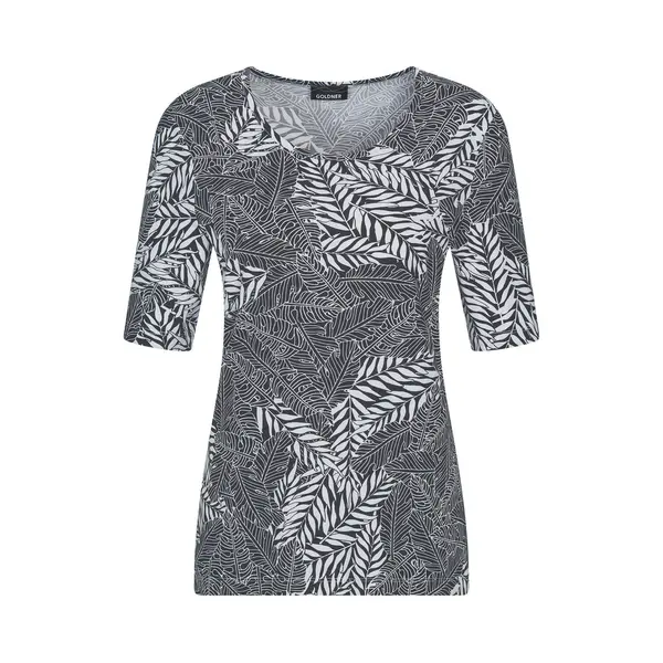 Goldner Shirt Met Bladerprint thumbnail