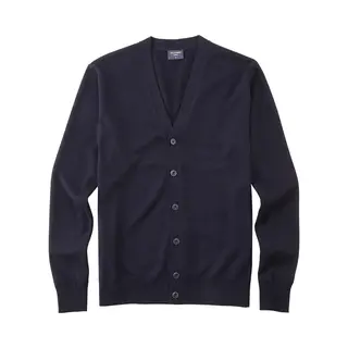 Olymp Herren Strickjacke Casual.Strick, Single Jersey, 978 Knit Regular Fit, Marine 18, Xl