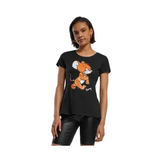 Merchcode Tom And Jerry - Angry Mouse Dames Tshirt - Xs - Zwart
