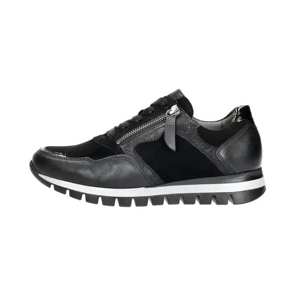 Gabor Damen Low-Top Sneaker, Frauen Halbschuhe, Wechselfußbett, Komfortable Mehrweite (H), straßenschuhe, Strassenschuhe, schwarz, 38.5 Eu / 5.5 Uk thumbnail