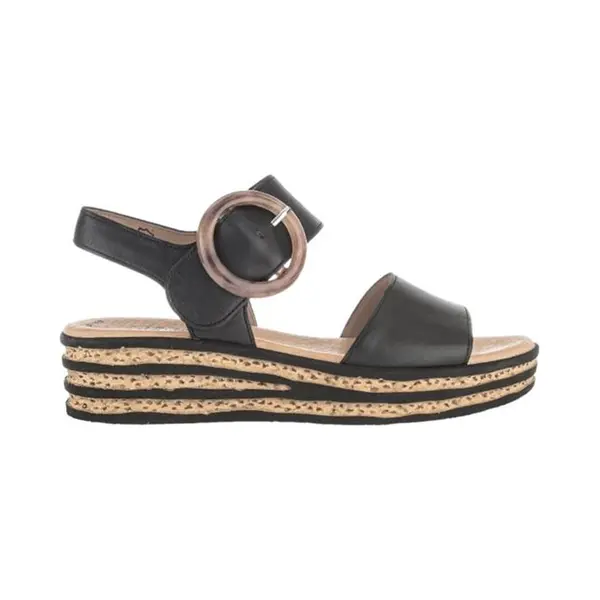 Gabor Damen Plateausandalen, Frauen Sandalen, Best Fitting, Plateausandaletten, Dicke Sohle, Sommerschuhe, Freizeitschuhe, schwarz, 41 Eu / 7.5 Uk thumbnail