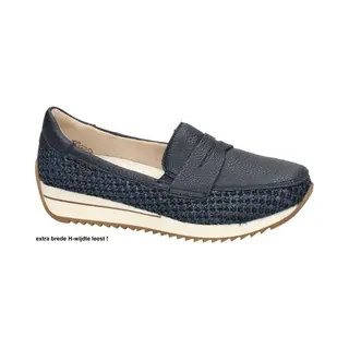 Rieker -Dames - Blauw Donker - Ballerina's & Mocassins - Maat 38