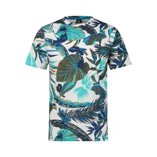 Lerros - T-shirt - Heren - L - 103 Broken White - Katoen - 2463086