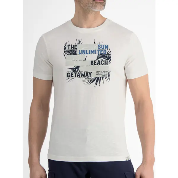 Lerros - T-shirt - Heren - L - 103 Broken White - Katoen - 2563067 thumbnail