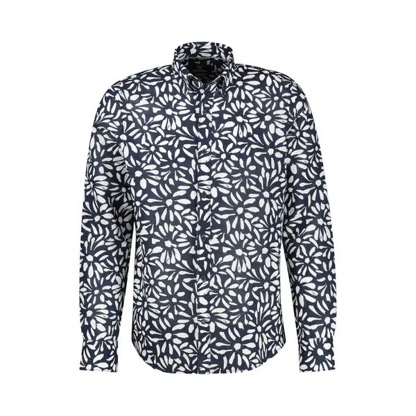 Lerros Langarmhemd Mit Floralem Print Aus Mischgewebe thumbnail