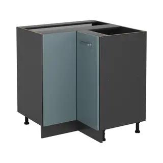 Vicco - Eckunterschrank R-line, Blau-grau, 75.6 Cm Ohne Arbeitsplatte