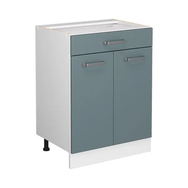 Küchenunterschrank R-line, Blau-grau, 60 Cm Mit Schublade, Ohne Arbeitsplatte Vicco thumbnail