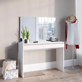 Vicco Kaptafel "Emma", Wit/sonoma, 120 Cm Zonder Spiegel