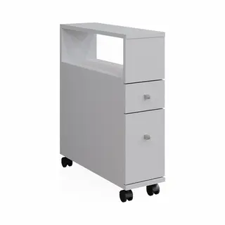 Badschrank Fynn, Weiß, 17.6 X 61.6 Cm Mit 2 Schubladen, Vicco