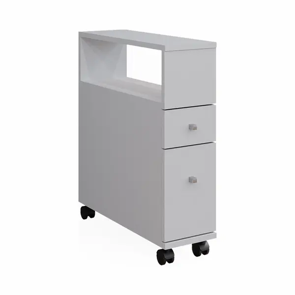 Badschrank Fynn, Weiß, 17.6 X 61.6 Cm Mit 2 Schubladen, Vicco thumbnail
