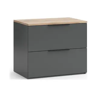 Vicco Sideboard Wido, Anthracite, 60 X 50 Cm With 2 Drawers, For Storing Clothing And Everyday Items