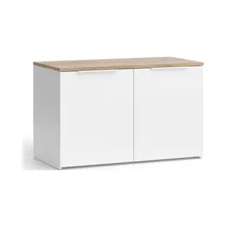 Vicco - Kommode Wido, Weiß/sonoma, 80 X 50 Cm Mit 2 Türen