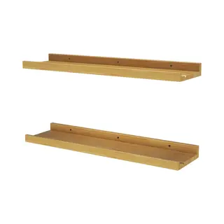 Vicco Wandregal Linus, Naturholz, 60 X 4 Cm 2er Set, Zur Wandmontage Für Flexible Ablageflächen Im Wohnbereich