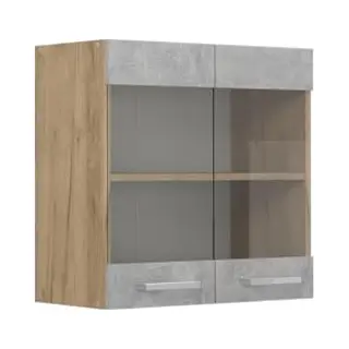 Küchenglashängeschrank R-line, Beton, 60 Cm Vicco