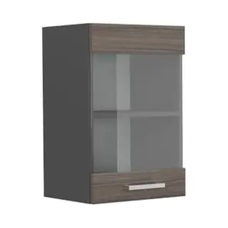 Vicco - Küchenglashängeschrank R-line, Edelgrau, 40 Cm