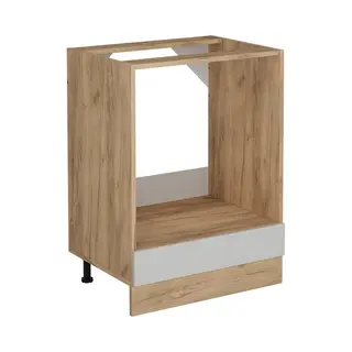 Vicco Herdumbauschrank R-Line, Weiß Landhaus, 60 Cm Ohne Arbeitsplatte, Zur Freien Kombination Innerhalb Modularer Küchensysteme