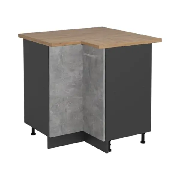 Vicco R-Line Hoekonderkast, Beton, 75, 6 Cm, Ap Eiken thumbnail