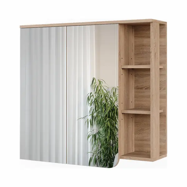 Vicco Badezimmerspiegelschrank Karen, Sonoma/Weiß, 80 X 75 Cm (1-St) thumbnail