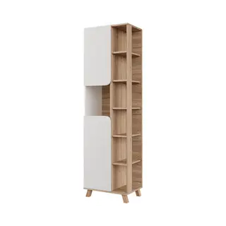 Vicco Hochschrank Karen, Sonoma/Weiß, 50 X 175 Cm Mit 2 Türen (1-St)