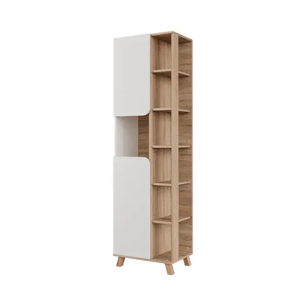 Vicco Hochschrank Karen, Sonoma/Weiß, 50 X 175 Cm Mit 2 Türen (1-St) thumbnail