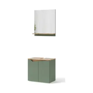 Vicco Badmöbel-Set Marelle, Grün/Artisan, 2 Teile, (2-St., 2er Set)