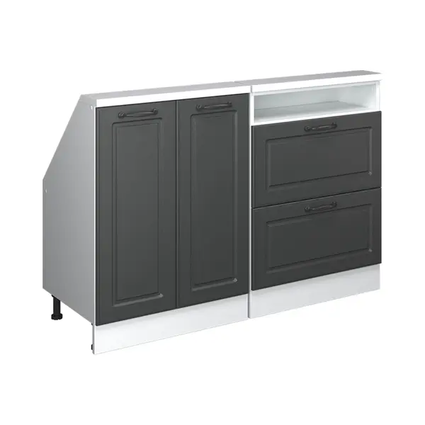 Dachschrägenschrank Rion, Anthrazit Landhaus/weiß, 2er Set, Vicco thumbnail