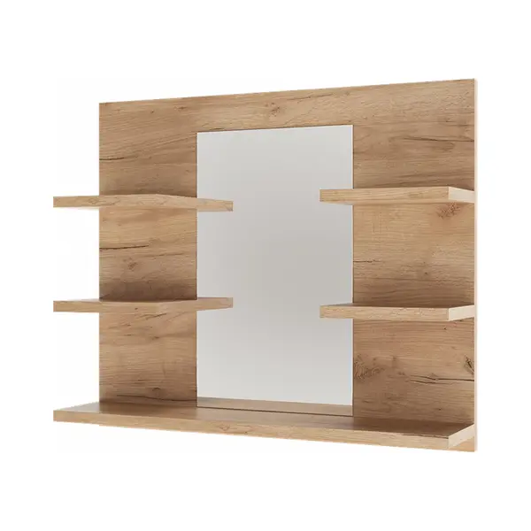 Vicco Badezimmerspiegelschrank Wilbur, Goldkraft Eiche, 58.8 X 50 Cm Mit Regalen (1-St) thumbnail