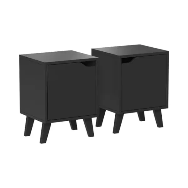 Nachttisch Malu, Schwarz, 2er Set, Vicco thumbnail
