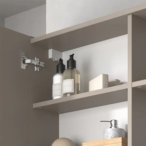 Vicco Badspiegelschrank Edelin, Cashmere, 100 X 75 Cm Mit Regalen thumbnail