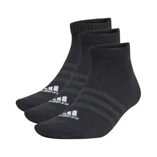 Adidas Unisex Kids Thin And Light Sportswear Low-Cut Socks 3 Pairs, Black/White, 6-7 Years