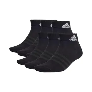 Adidas Sportswear Dunne En Lichte Sportswear Enkelsokken 6 Paar - Unisex - Zwart
