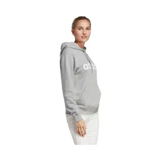 Adidas Damen Essentials Linear Hoodie, Medium Grey Heather/White, Xl