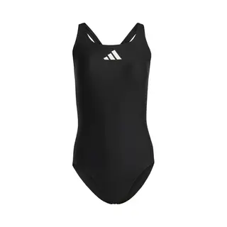 Adidas Damen 3 Bar Logo Swimsuit, Black / White, 38