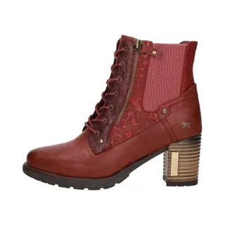 Mustang Damen Stiefelette Mit Gummizug Und Zierprägung 15M0182001, Größe, 41 Eu, Farbe, Rot