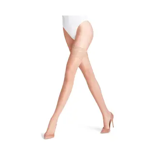 Falke Damen Stay-Ups Invisible Deluxe 8 Den W Stu Ultra-transparent Einfarbig 1 Paar, Hautfarben Powder 4069, S