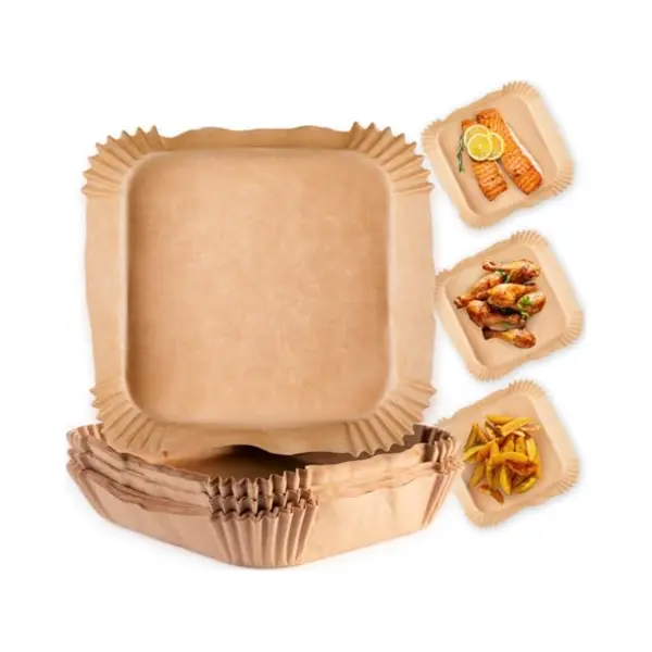 GOURMETmaxx Backpapier Für Heißluftfritteuse 2 Bis 5 Liter | Backpapierschale Antihaftbeschichtet & ölbeständig | Airfryer Backpapier – Flexible thumbnail