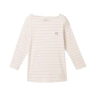 Tom Tailor T-shirt Boat Neck Stripe Dames T-shirt - Maat Xl