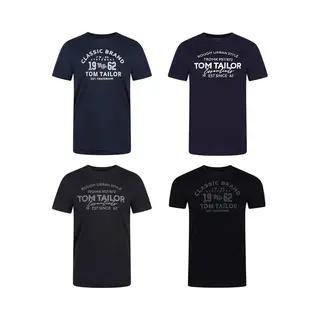 Tom Tailor Tshirt Herren Baumwolle Regular Fit 4er Pack Set