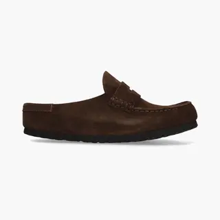 Birkenstock Für Damen. 1031701 Naples Wrapped Loafers Aus Braunem Leder (41), Wohnung, Wildleder, Keine, Lässig