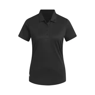 Adidas Women's Women's Solid Performance Short Sleeve Polo Shirt, Black, M