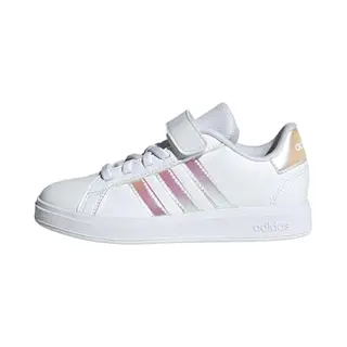 Adidas Unisex Kinder Grand Court 2.0 Shoes Children, Cloud White/Iridescent/Cloud White, 35 Eu