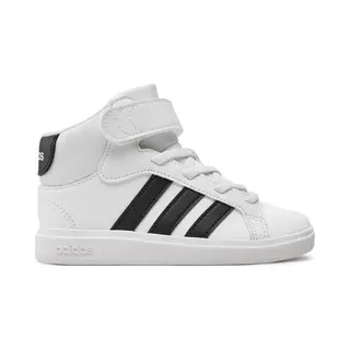 Adidas Kinder Sneaker Grand Court Mid K Ftwr White/Core Black/Ftwr White 34