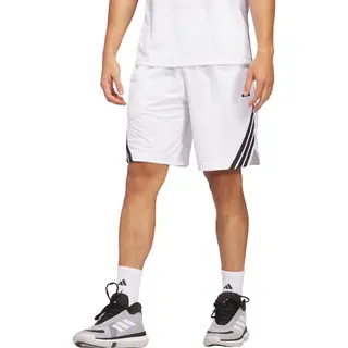 Adidas Herren Legends 3-Stripes Basketball Shorts, White/Black, Xl 7 Inch